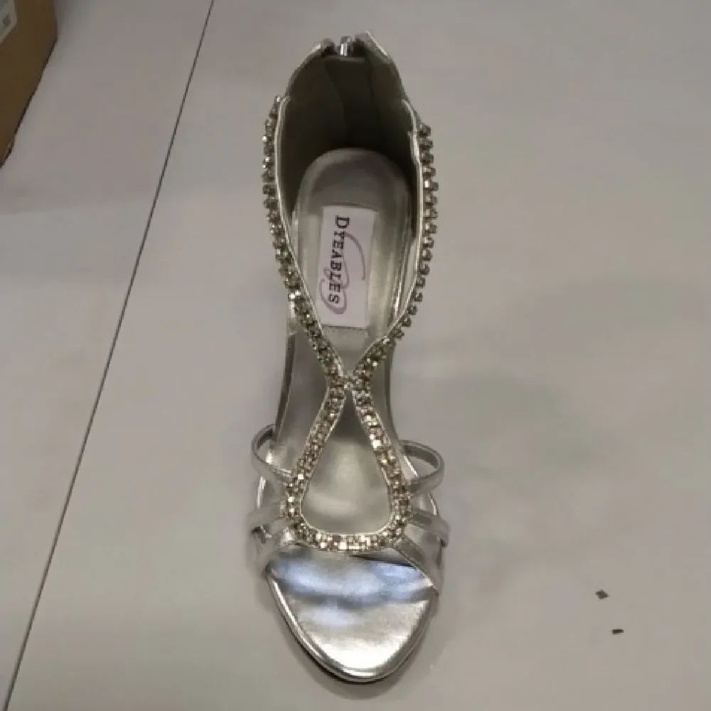 Dyeables Silver Embellished Women's Heels